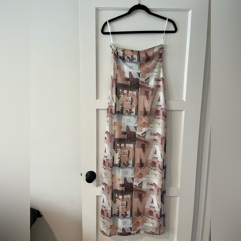 Peppermayo Good Without You Maxi Dress - Neutral Film Graphic - Picture 6 of 7